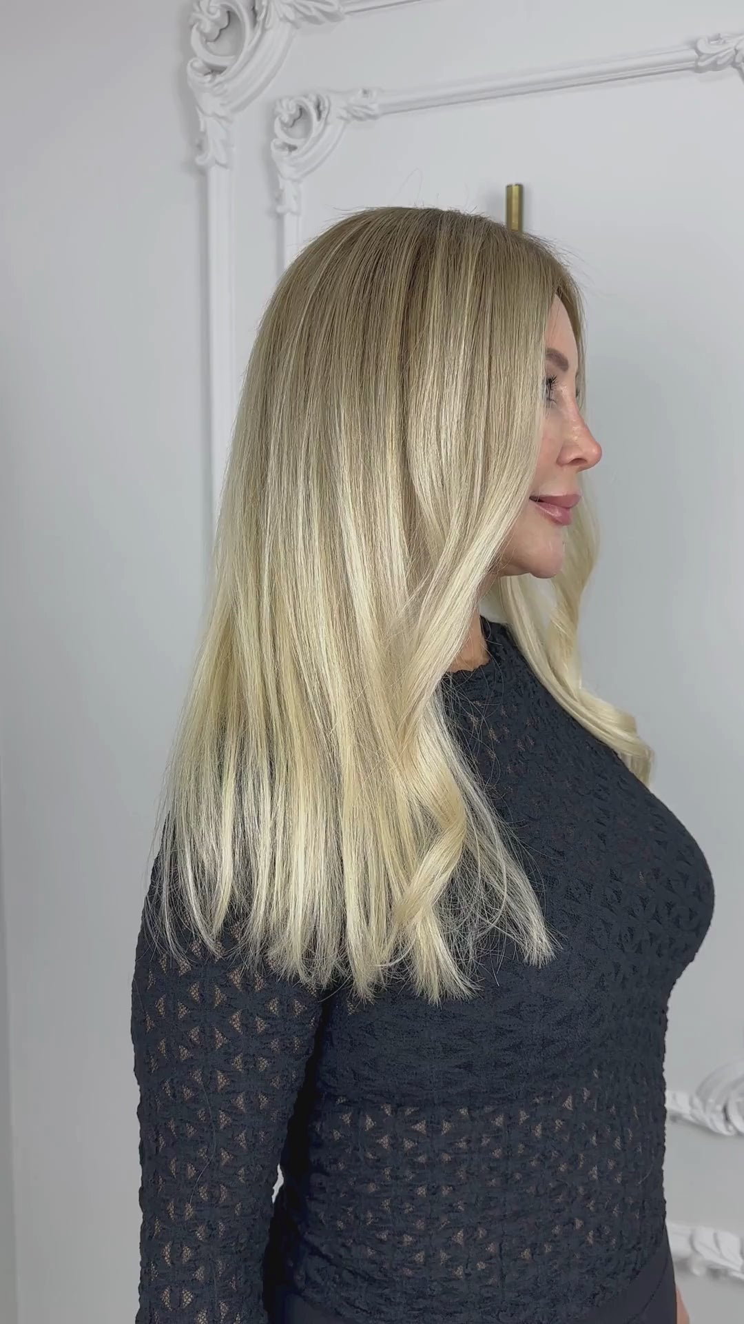 İsviçre Danteli Peruk | Platin Sarı (Ombre)